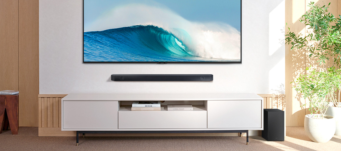 Barre De Son TV – Volume Auto Boosté – Sans Fil & AUX – Basses Profondes – Pour PC, Console, Projecteur - 3