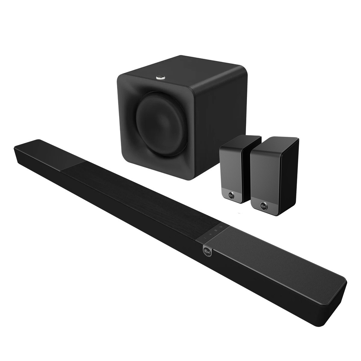 Barre de son Klipsch Flexus Core 300 avec caisson de basses Flexus Sub 100 et arrières Surround 200