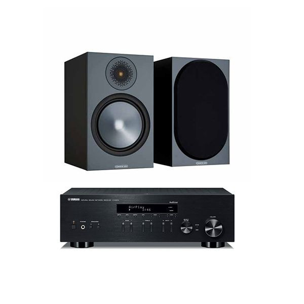 Ensemble stéréo Yamaha RN303 et Monitor Audio BRONZE100