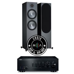 Ensemble stéréo Monitor Audio - Yamaha | Bronze 500 et AS801 