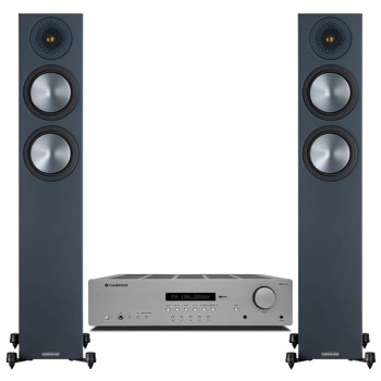 Ensemble stéréo Cambridge - Monitor Audio | AXR100 et BRONZE 200 