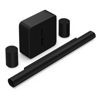 Barre de son Sonos avec caisson de basses et arrières | Arc Ultra, Sub 4 et Era 100 Noir 