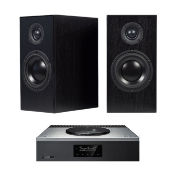 Ensemble stéréo Totem - Technics | Bison Monitor et SA-C600S 