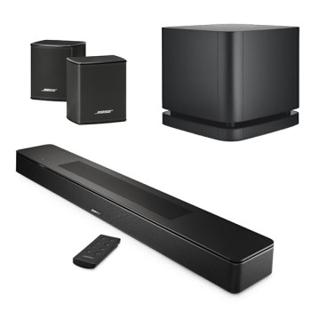 Barre de son intelligente Bose avec caisson de basses et Haut-parleurs d'effets cinéma Bose | Smart Soundbar, Bassmodule 500 et SURROUND Barre de son intelligente Bose avec caisson de basses et Haut-parleurs d'effets cinéma Bose | Smart Soundbar, Bassmodule 500 et SURROUND