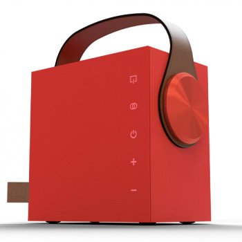Haut-parleur portatif Morel | Biggie - Rouge rubis - Boîte ouverte 