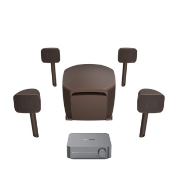 Ensemble Audio Extérieur Klipsch + WiiM | Courtyard 4.1 et WiiM AMP 