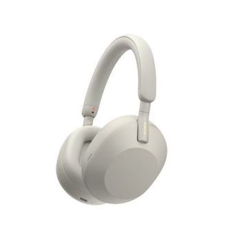 Casque d'écoute Bluetooth à réduction de bruit Sony | WH-1000XM5-Argent 