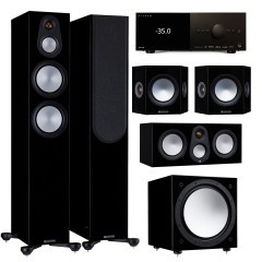Ensemble cinéma maison 5.1 Anthem - Monitor Audio | MRX 740 8K et série Silver 