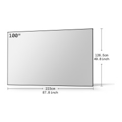 Toile de projection fixe anti-chatoiement AWOL Valerion | PureVision 100 po à 180 po 
