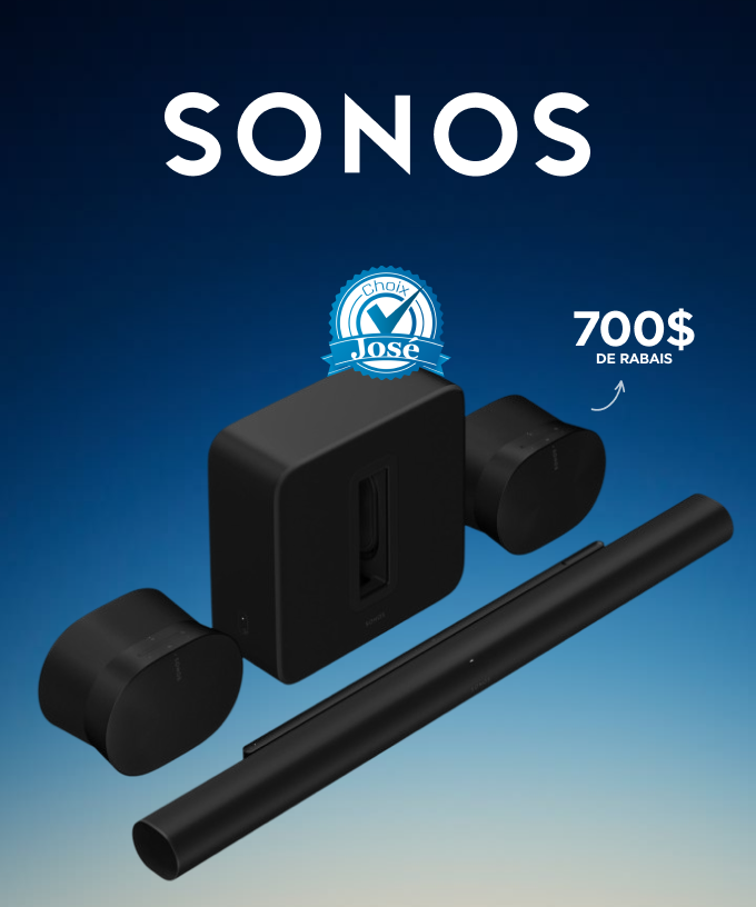 Jusqu'à 20 % de rabais sur SONOS