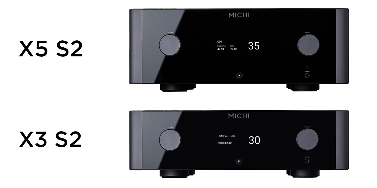 Amplificateurs stéréo intégrés Michi X3 S2 et X5 S2 par Rotel