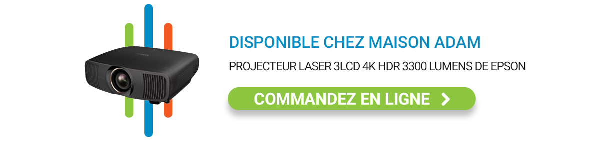 Projecteur laser 3LCD 4K HDR 3300 lumens QB1000B de Epson