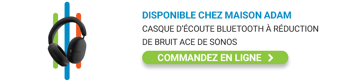 Casque d'écoute Bluetooth à réduction de bruit Sonos Ace