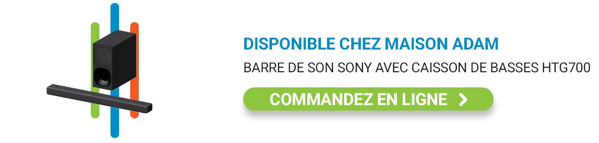 Barre de son Sony avec caisson de basses HTG700 Barre de son Sony avec caisson de basses HTG700