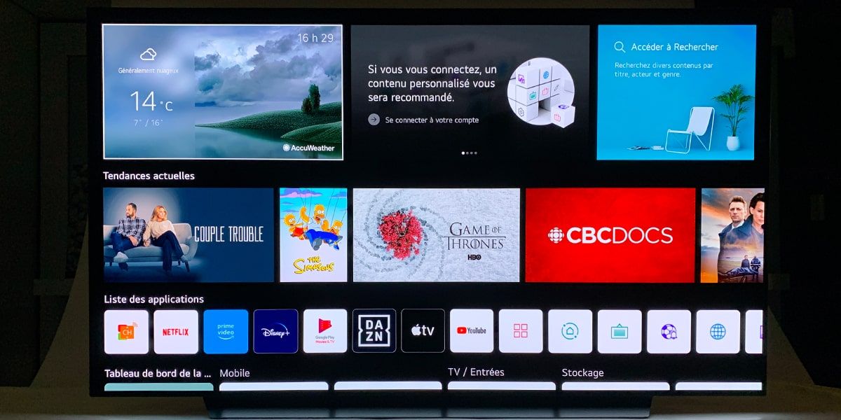 T&eacute;l&eacute;viseurs LG OLED C1 Smart