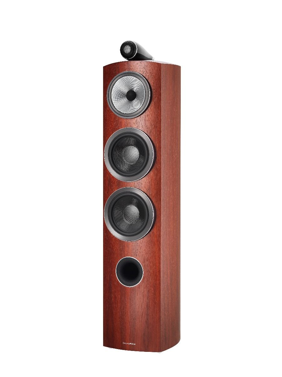 Enceinte colonne 804 D3 de Bowers & Wilkins de couleur bois. 