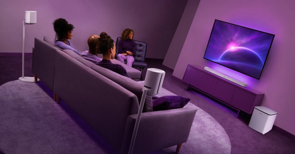 Enceintes Bose Lifestyle Ultra en configuration stéréo et multiroom