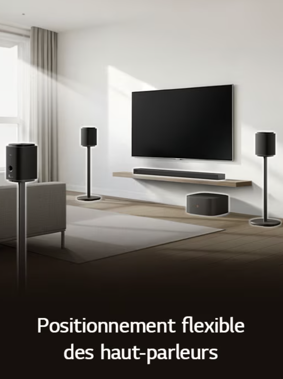 Positionnement flexible des haut-parleurs LG H7
