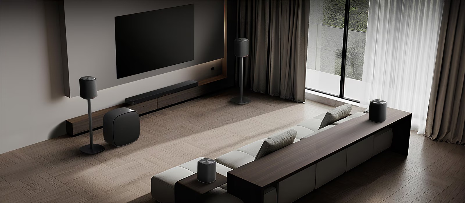 Configuration immersive 13.1.7 canaux avec la gamme Sound Suite LG
