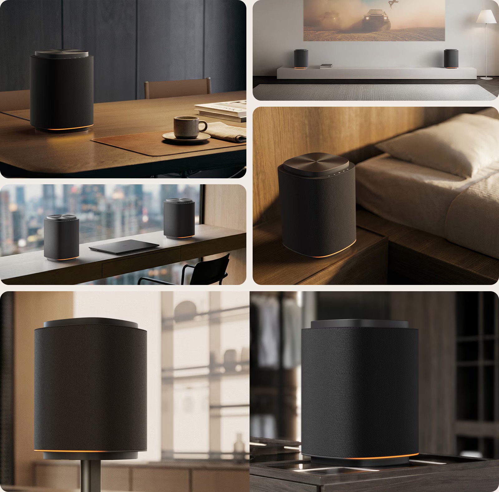 Design du haut-parleur LG M5 dans un espace de vie